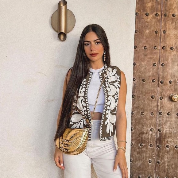 Zara embroidered vest - Picture 6 of 11